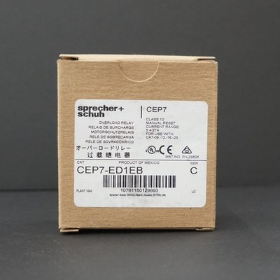 Sprecher & Schuh CEP7-ED1EB Overload Relay, 5.4-27.0A, 3PH