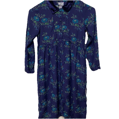 Vintage Sz 8 Cornell Cornelloki Dress Girls 3/4 Floral Cottage Prairie Church