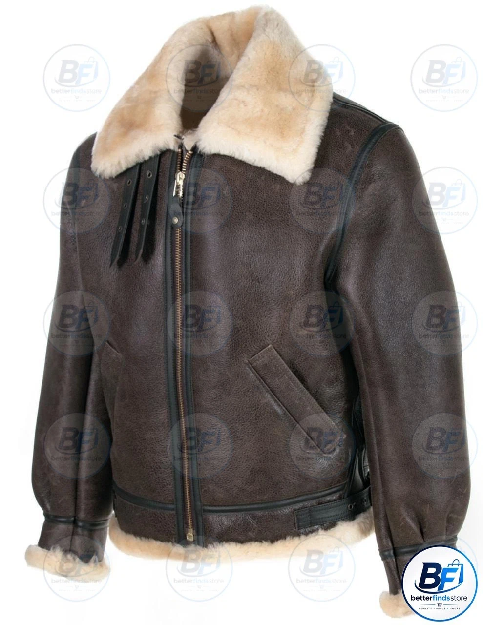 Leon Kennedy Leather Bomber Jacket|Handmade Resident Evil 4 RE4 Cosplay Costume - product detail image 1