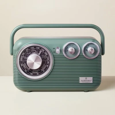 Retro Portable AM/FM Bluetooth Radio Green - Hearth & Hand with Magnolia