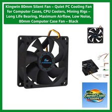 80mm Silent Fan Quiet PC Cooling Fan for Computer Cases, CPU Coolers, Minin...