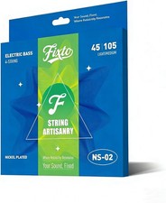 5-String Bass Strings 45-130, Coated Nickel Plated Steel Roundwound for Long Lif