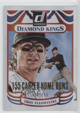 2014 Panini Donruss Diamond Kings Gold Career Stat Line /155 Troy Tulowitzki 0a1