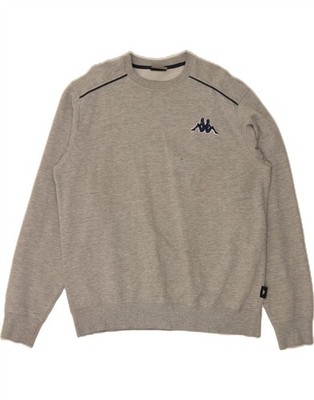 KAPPA Herren Sweatshirt Pullover XL Grau Baumwolle CF08