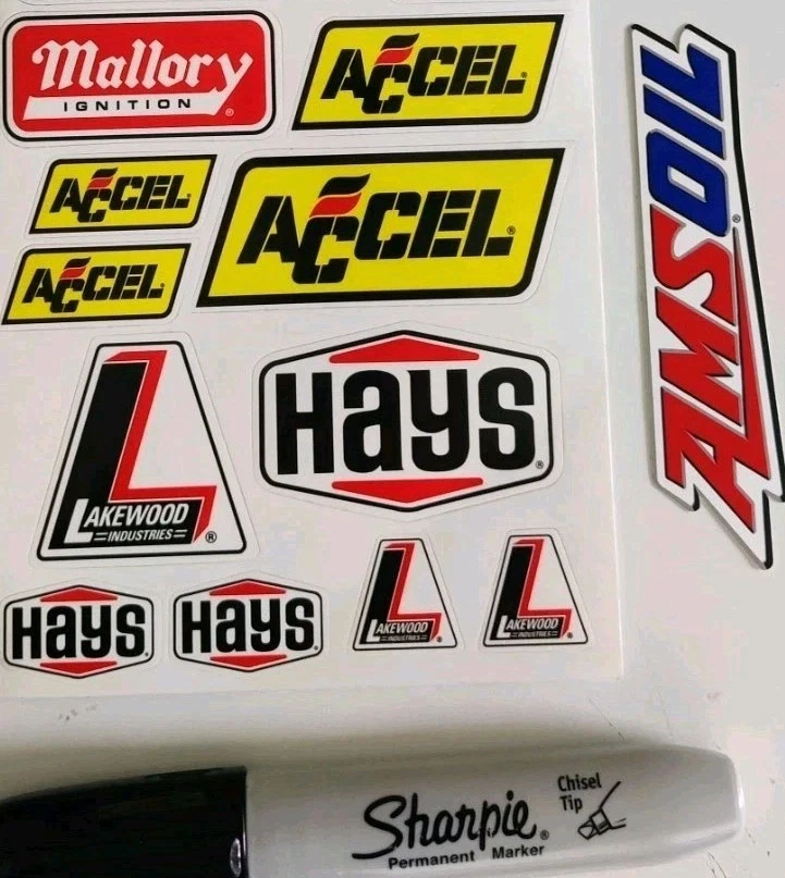 Paquete de 25 mini calcomanías clásicas de carreras Hotrod pegatinas NHRA ManCave caja de herramientas Foto 3 de 4