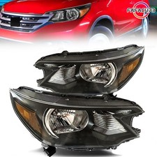 For 2012-2014 Honda Cr-v 4dr Black Headlights Amber Corner Headlamps Leftright For 2012-2014 Honda Cr-v 4dr Black Headlights Amber Corner Headlamps Leftright