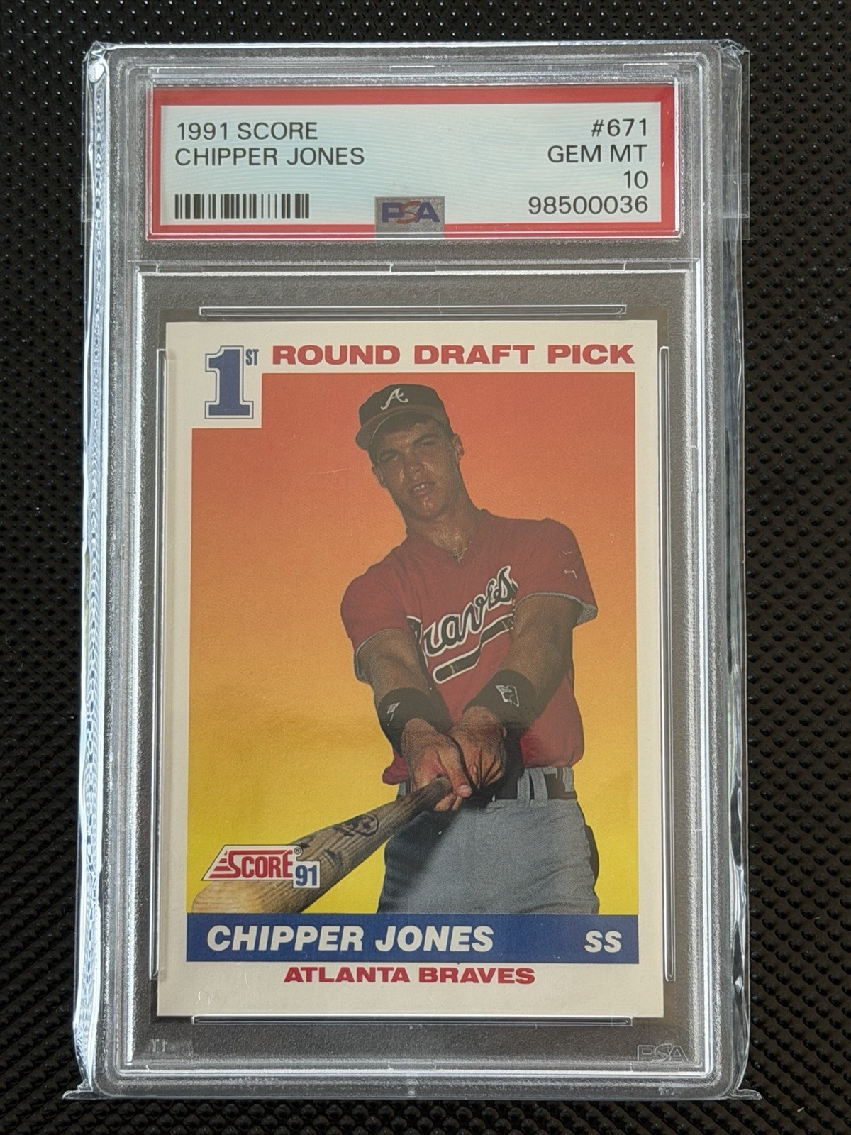 1991 Score Chipper Jones #671 PSA 10