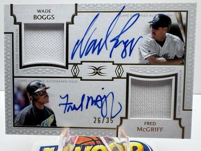2024 Topps Definitive Wade Boggs Fred McGriff Dual Auto Relic /35 HOF 26/35