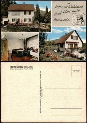 Bad Herrenalb House on the Edge of the Forest Walter Eckert Obere Kullenmühle Multi-Picture Postcard 1965