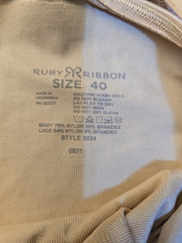 Ruby Ribbon Cami Shapewear Tank Top Nude Sz 40 Style 3024 - Picture 4 of 8