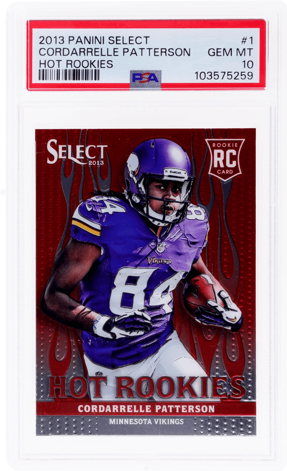 Cordarrelle Patterson Panini Select Hot Rookies #1 Base