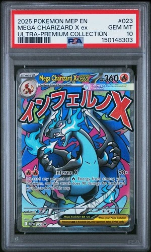 2025 POKEMON MEP EN-ME BLACK STAR PROMO #023 MEGA CHARIZARD X EX PSA 10