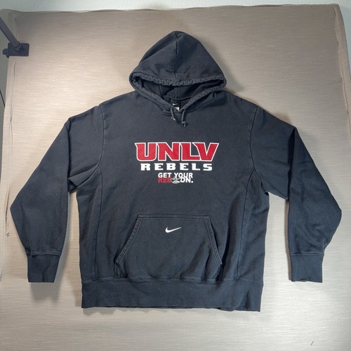 Nike Center Swoosh UNLV Rebels Hoodie XL Black NCAA Pullover Sweatshirt