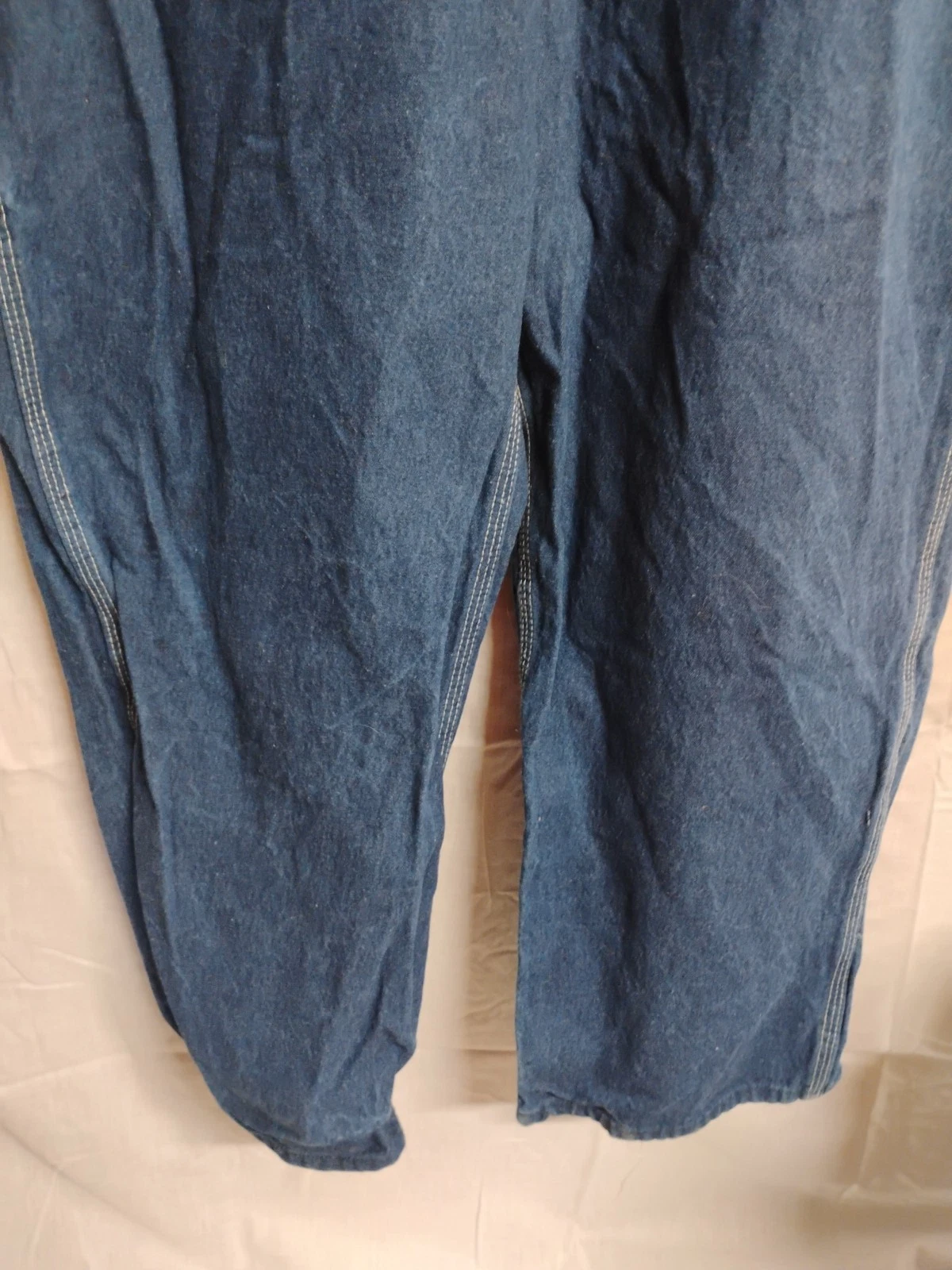 Vintage Key Imperial Blue Denim Workwear Outdoor Overall Men's 42x30