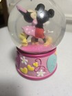 DISNEY Mickey & Minnie Mouse  Music Box Snow Globe Valentines Good Condition  — photo 2
