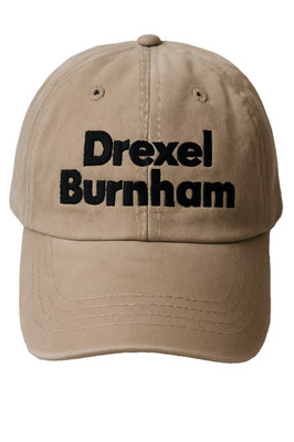NWT VINTAGE Drexel Burnham Lambert Wall Street Hat (Junk Bond Milken) Tan
