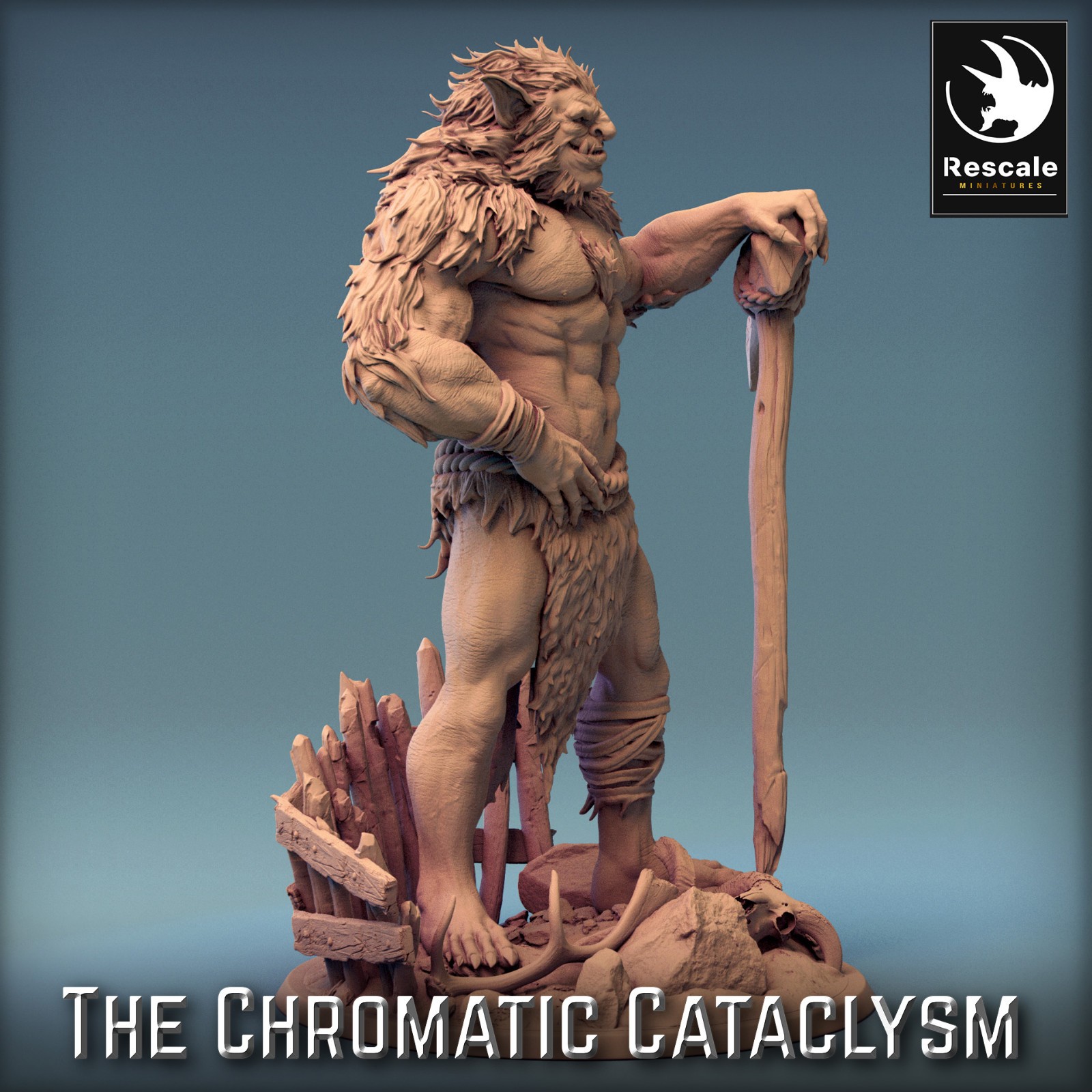 Beast Miniature Tiamat Icetroll Krol super detailed model 3" base