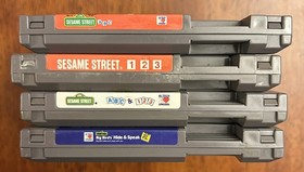 NES Nintendo Sesame Street Lot of 4 ABC 123 Big Bird's Hid & Speak 