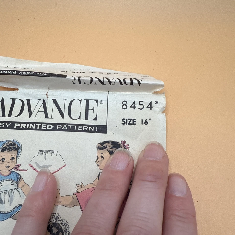 16" Doll Clothing Wardrobe Advance 8454 Sewing Pattern Cut VTG Betsy Wetsy Suzy - Image 3 of 4