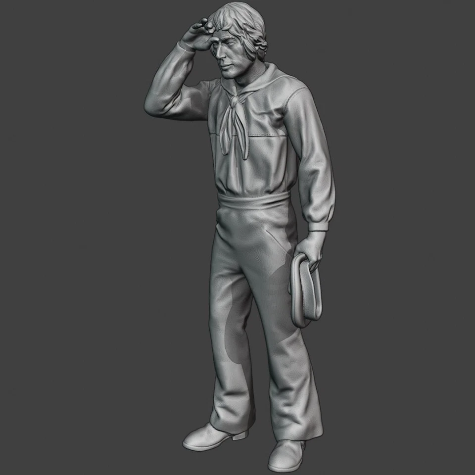 LASER CREATION-WORLD Seemann für Schiff - Hochwertige Resin Figur Modellbau - 1:24, 1:35, 1:48, 1:72