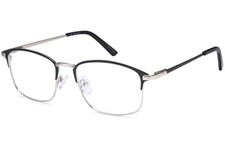 CAPRI OPTICS DICAPRIO DC208 UNISEX EYEGLASSES 53-18-145 BLACK/GUN W/ SOFT CASE