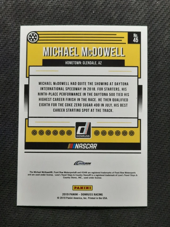 2019 Donruss #45 Michael McDowell - Image 2 of 4