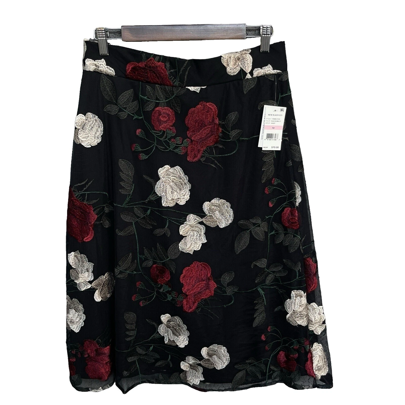 Nylon Floral A-line Faldas para mujer