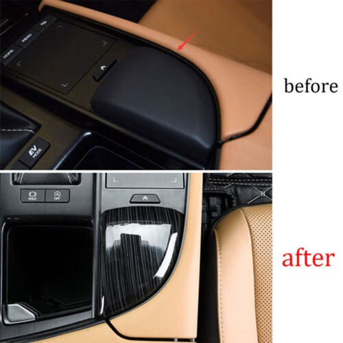 1PC ABS Brush Black Central Gear Shift Cover Trim For Lexus ES250 300h