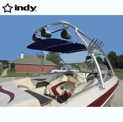 INDY WAKEBOARD TOWER INDY Flat Wakeboard Tower Bimini 1580V Black Canopy