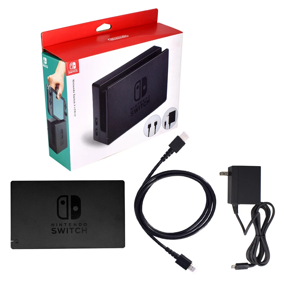 Original Nintendo Switch Charging Dock + AC Adapter Power Cable + HDMI CABLE Set - Image 2 of 4