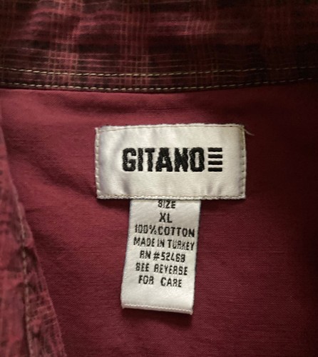 3pc Vtg 1990's Gitano Men XL Color Blocked Plaid Dress Shirt Pocket Y2K - Picture 12 of 21