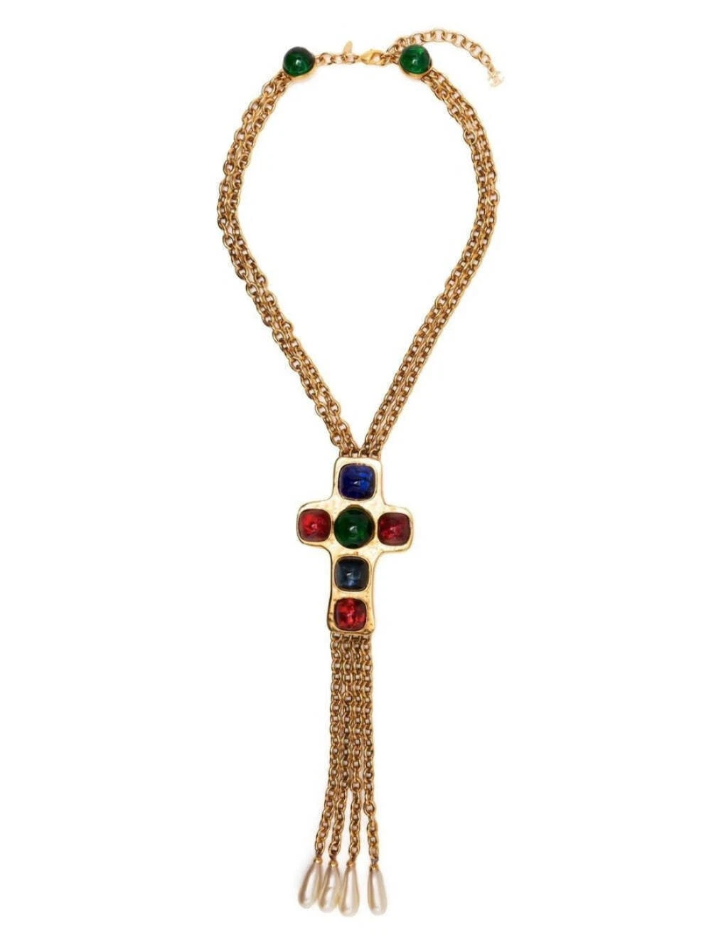 Collana con croce cabochon Chanel