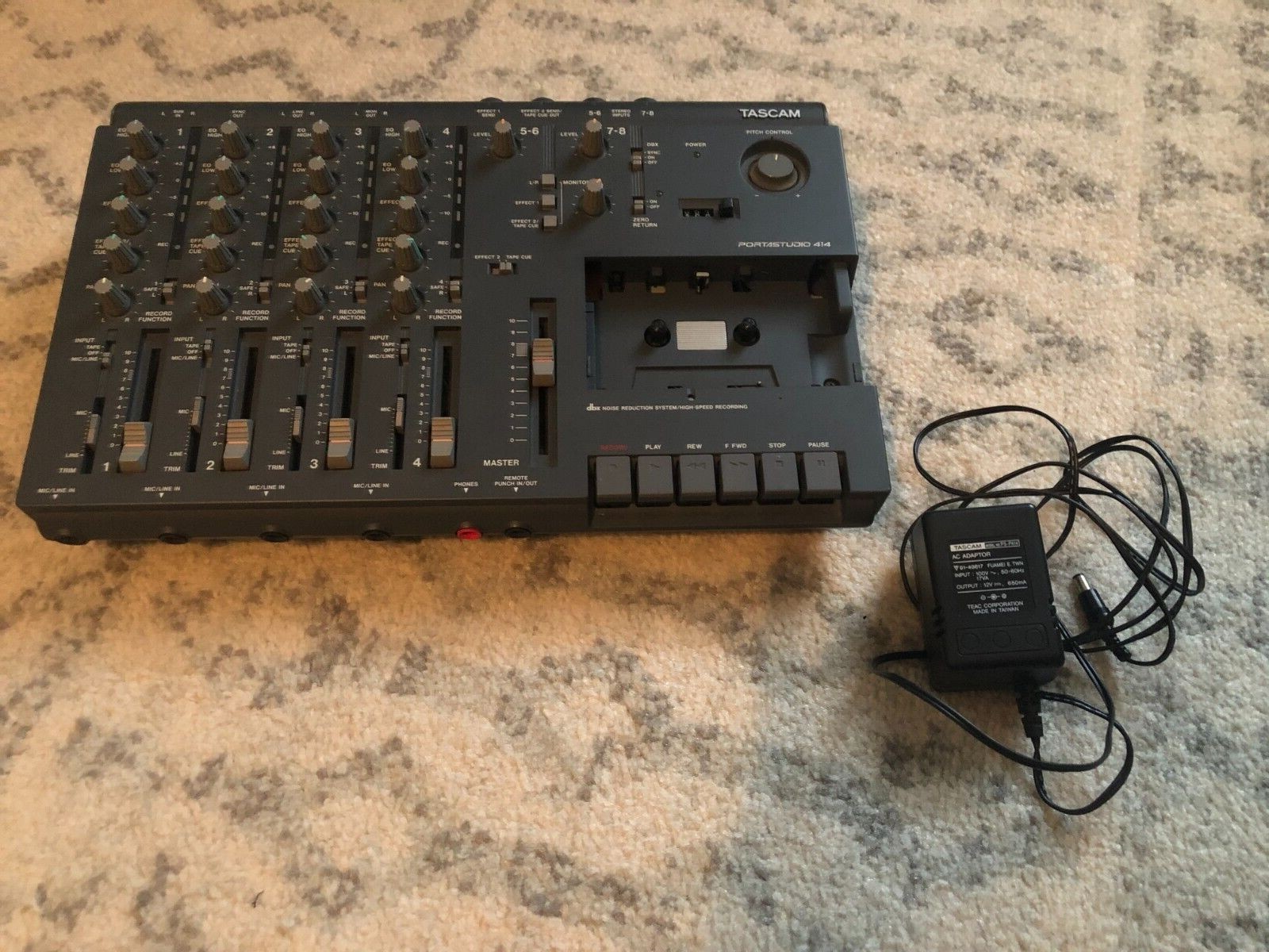 TASCAM Portastudio 414MKII 4-track Cassette Recorder with power supply&nbsp;
