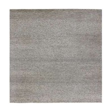 8' x 8' Glacier Gray Modern Grass Hand Knotted Wool Square Oriental Rug R76010