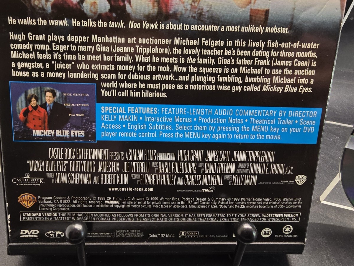 Mickey Blue Eyes DVD Hugh Grant James Caan Jeanne Tripplehorn