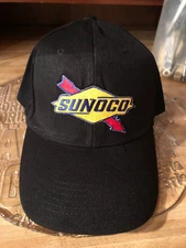 SUNOCO GAS AND OIL  SUPER COOL  BLACK BASEBALL CAP  SPECIAL SALE PRICE