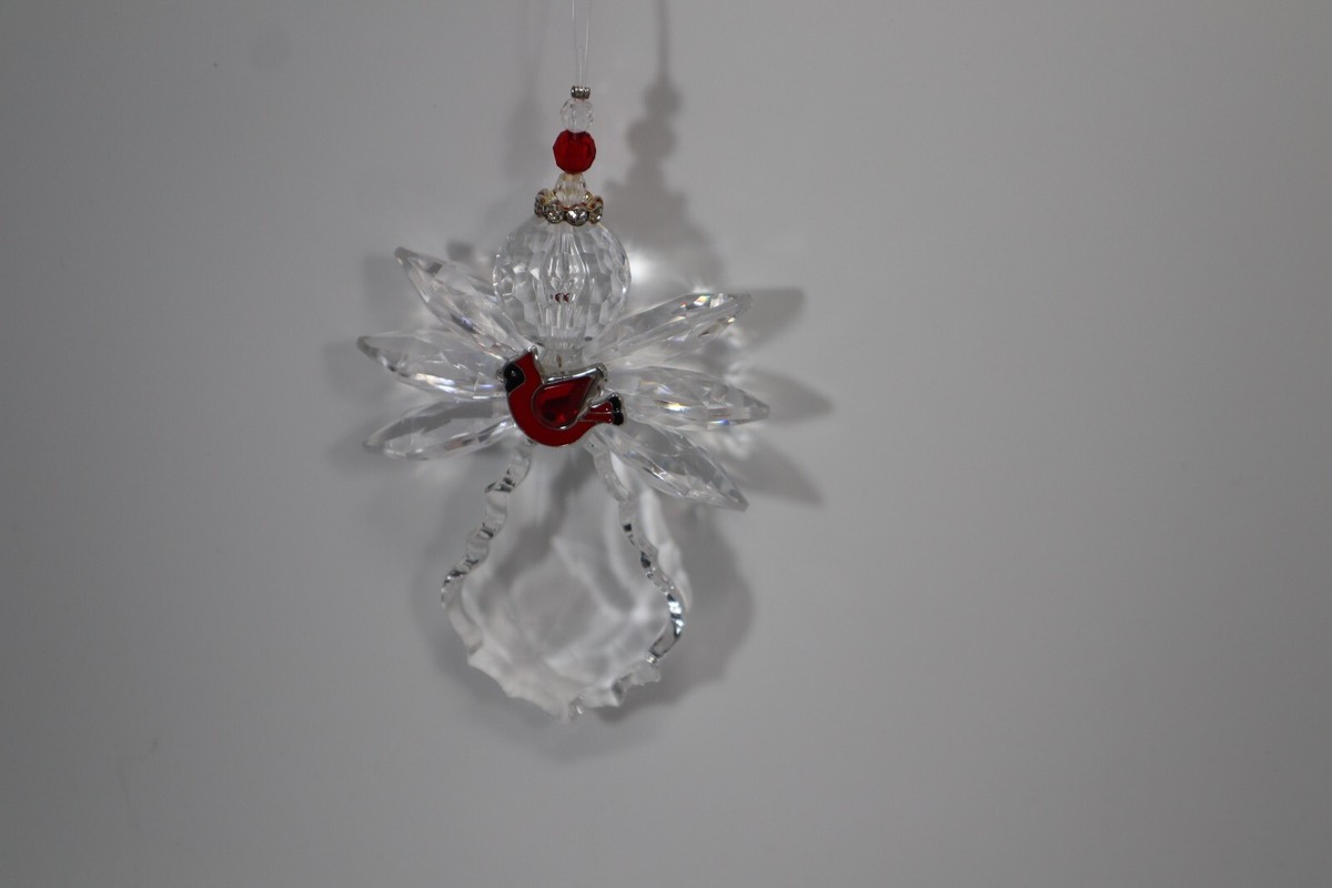 JTOP CARDINAL ANGEL ORNAMENT acrylic CRYSTAL EXPRESSIONS Ganz