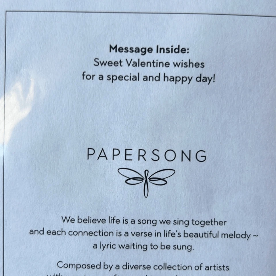 Новый! Для любого День святого Валентина кекс карта с фиолетовый конверт Paperong новый с Ярлыками - Изображение 4 из 4