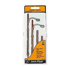 Woodland Wooden Pole Street Lights 2 - Model Railroad Lighting Kit - O Scale