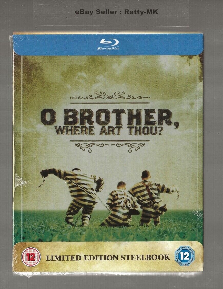 O BROTHER, WHERE ART THOU? - UK EXCLUSIVE BLU RAY STEELBOOK - NEW & SEALED
