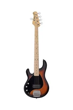 Sterling by Music Man 5 String Bass Guitar, Left, Vintage Sunburst (RAY5LH-VS...