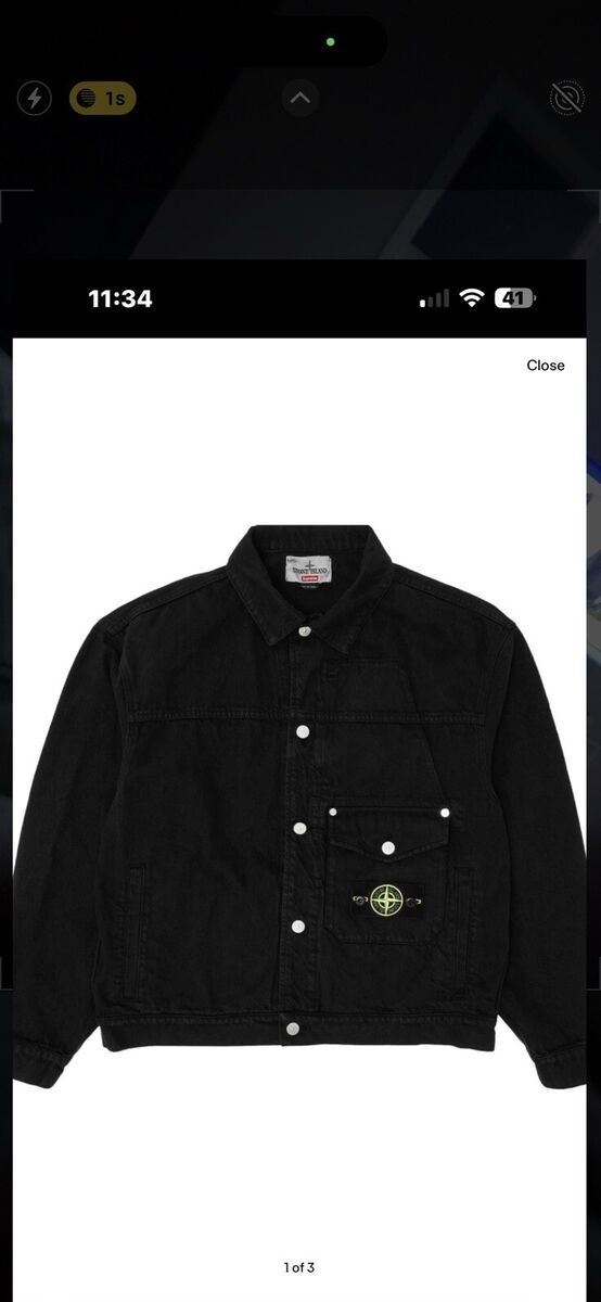 Supreme Stone Island Denim Trucker Jacket Black Men|その他 Supreme Stone Island Denim Trucker Jacket Black Men|その他