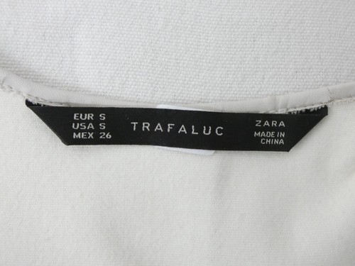 Zara Vest Tank Faux Leather Top Beige Racer Back Side Zip Teen Girl Size S - Picture 8 of 15