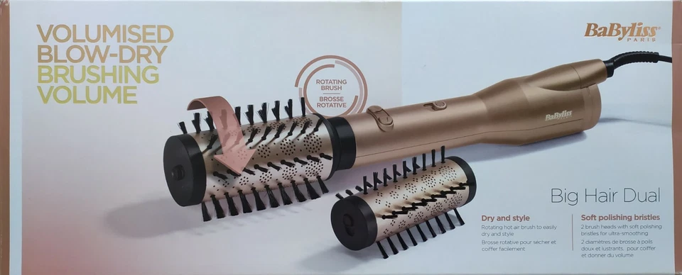BABYLISS AS952E Volumised Blow-Dry Brushing Volume Warmluftbürste Föhn 650W OVP