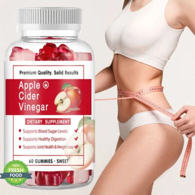 MARKENLOS Aktive Keto Gummies 60pcs Apfelessig Gummi Weight Loss & Fat Burner