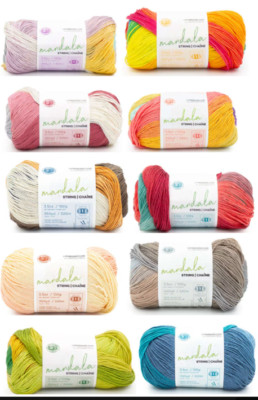 LOT OF 3- Lion Brand Mandala SOCK Yarn-DISCONTINUED COLORS