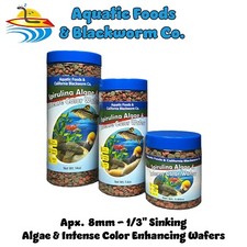 8mm Algae  Color Enhancing Sinking Wafers. FREE 12-Type Pellets  4-Type Wafers
