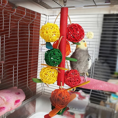 Acheter 1 Pc Wooden Bird Toy for Parrots Bird Chewing Toy (Colorful) Bird Toy