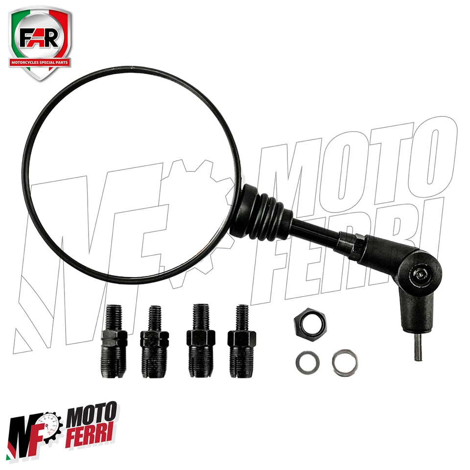 MF2463 Specchio Specchietto retrovisore FAR Universale manubrio Pieghevole - Immagine 2 di 4