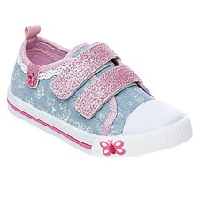 GIRLS CHILDREN CANVAS SHOES SUMMER PUMPS CASUAL TRAINERS FLAT LOW TOP PLIMSOLLS